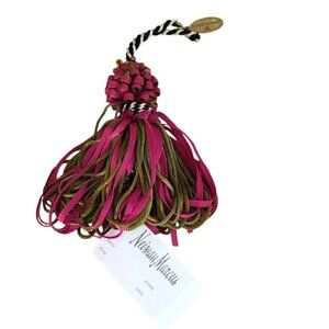 Vintage Mackenzie Childs Neiman Marcus Tasseled & Beaded Christmas Ornaments NEW